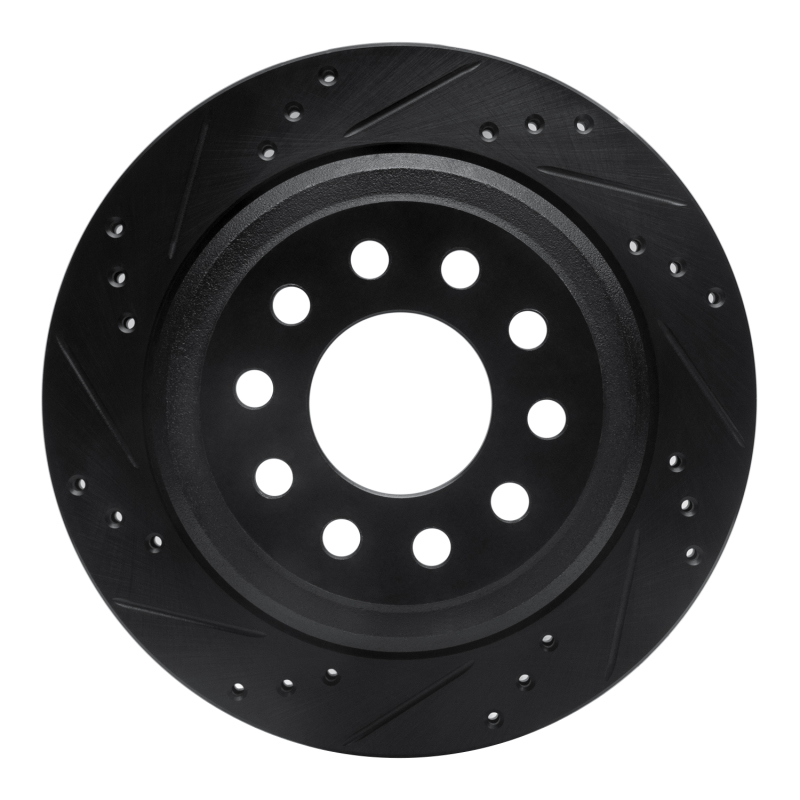 Lincoln Town Car Brake Rotor (1) - Rear Left - R1 Concepts - Drilled & Slotted - Black - `03-`11 Lincoln Town Car Brake Rotor (1) - Rear Left - R1 Concepts - Drilled & Slotted - Black - `03-`11